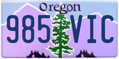 OR license plate 985VIC