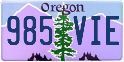 OR license plate 985VIE
