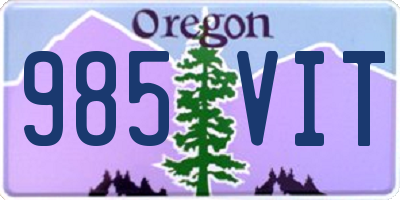 OR license plate 985VIT