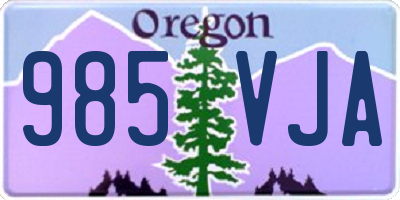 OR license plate 985VJA