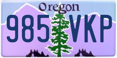 OR license plate 985VKP