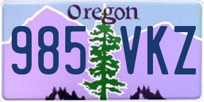 OR license plate 985VKZ
