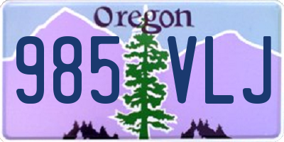 OR license plate 985VLJ