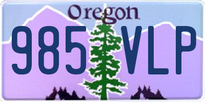 OR license plate 985VLP