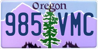 OR license plate 985VMC