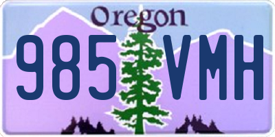 OR license plate 985VMH