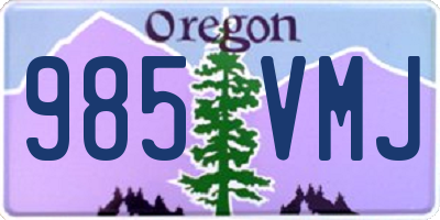 OR license plate 985VMJ