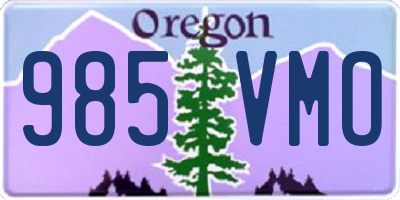 OR license plate 985VMO