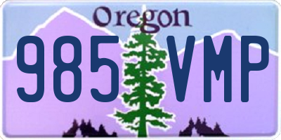 OR license plate 985VMP
