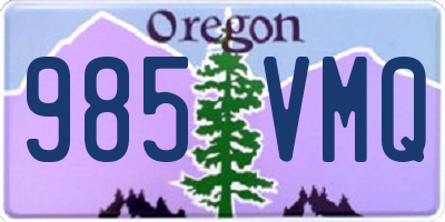 OR license plate 985VMQ