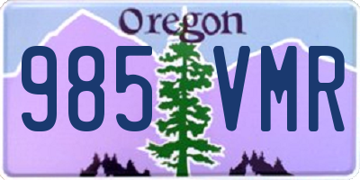 OR license plate 985VMR
