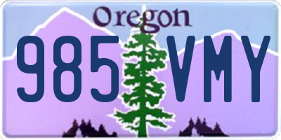 OR license plate 985VMY