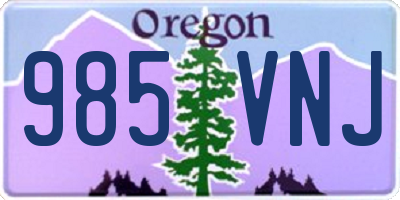OR license plate 985VNJ