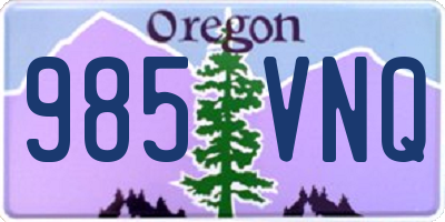 OR license plate 985VNQ