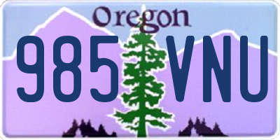 OR license plate 985VNU