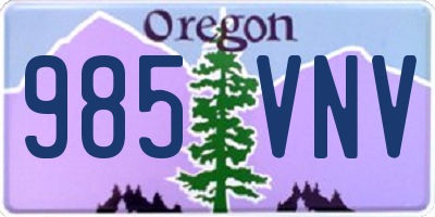 OR license plate 985VNV