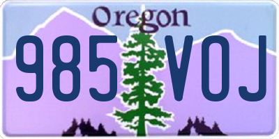 OR license plate 985VOJ