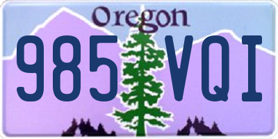OR license plate 985VQI