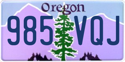 OR license plate 985VQJ