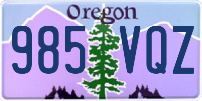 OR license plate 985VQZ