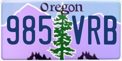 OR license plate 985VRB