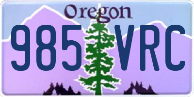 OR license plate 985VRC