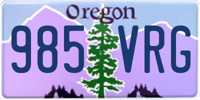OR license plate 985VRG