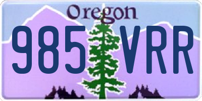 OR license plate 985VRR