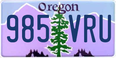 OR license plate 985VRU