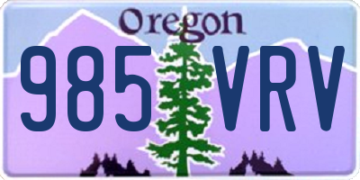 OR license plate 985VRV