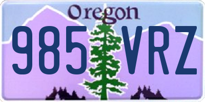 OR license plate 985VRZ