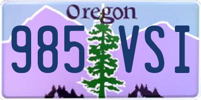 OR license plate 985VSI