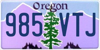 OR license plate 985VTJ