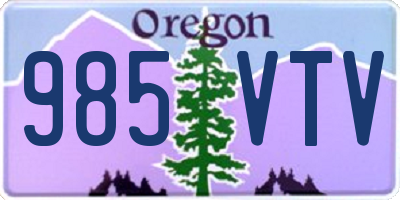 OR license plate 985VTV