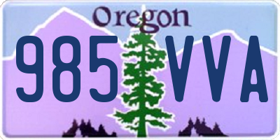 OR license plate 985VVA