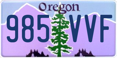 OR license plate 985VVF