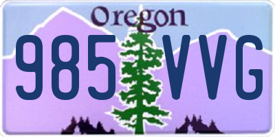 OR license plate 985VVG