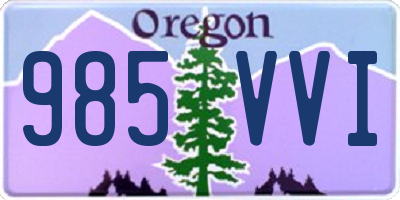 OR license plate 985VVI