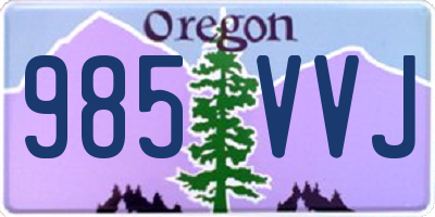 OR license plate 985VVJ