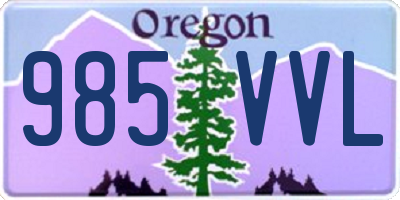 OR license plate 985VVL