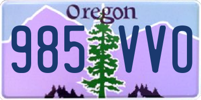 OR license plate 985VVO