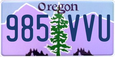 OR license plate 985VVU