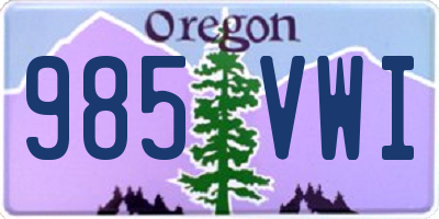 OR license plate 985VWI