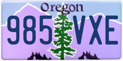 OR license plate 985VXE