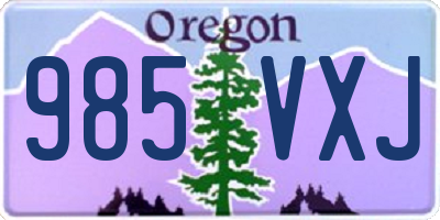 OR license plate 985VXJ