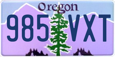 OR license plate 985VXT