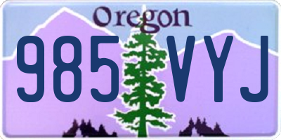 OR license plate 985VYJ