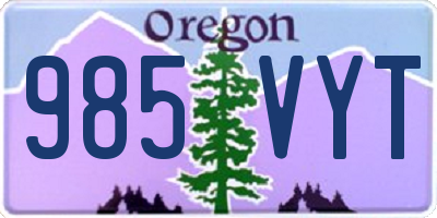 OR license plate 985VYT