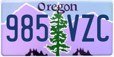 OR license plate 985VZC