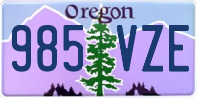 OR license plate 985VZE